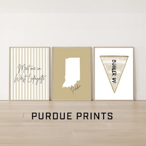 Purdue Prints / Purdue University Prints / Purdue Posters / Purdue Dorm Decor