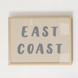 East Coast Print West Coast Art Coastal Cowgirl Decor Coastal Wall Art Blue Wall Art Digital Print Coastal Cowgirl Aesthetic Trendy Wall Art