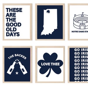 Universität von Notre Dame Poster / Notre Dame Poster / Notre Dame Poster / Notre Dame Wohnheim Dekor