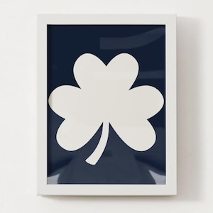 Notre Dame Print / Notre Dame Poster / Notre Dame Wohnheim Dekor / Retro Notre Dame / ND Print / Notre Dame Print / Kleeblatt Print / Lucky Print