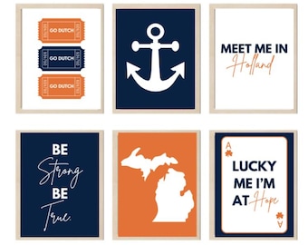 Hope College Prints / Hope College Poster / Holland Print / Hope College Michigan Prints / Dutch Post