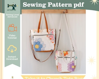 PATTERN Plains & Prairie Take it to Church Bible Tote Bag Pattern DIGITAL DOWNLOAD