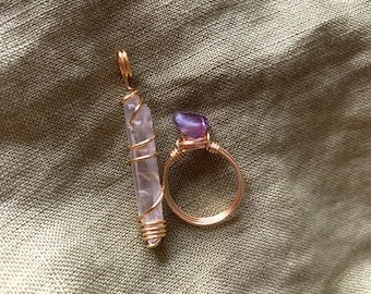 Clear Quartz Wrapped Pendant