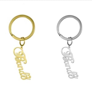 Custom Gift Keychain with Personalized Name Key chain | Durable Stainless Steel Keyring Gold Silver
