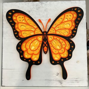 Diseños de papel Monarch, diseños de mandala, papel enmarcado, creaciones de cartulina, arte de pared, diseños en capas 3D, cartón encalado