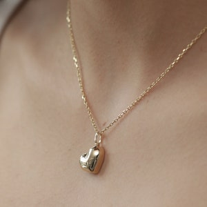 10k/14k/18k Gold Urn Heart Necklace/Handmade Gold Urn Heart Necklace/ Gold Personalized Heart Necklace/Solid Gold Heart Necklace