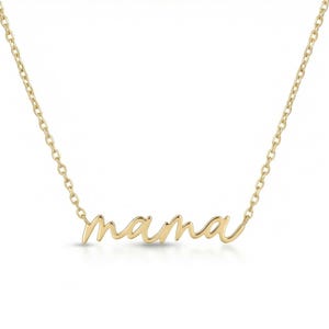 Collier maman en or massif, cadeau personnalisé pour la fête des mères