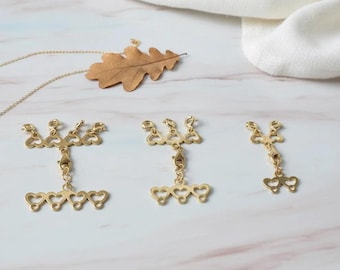 14k Solid Gold Layering Clasp: Necklace Detangler & Separator