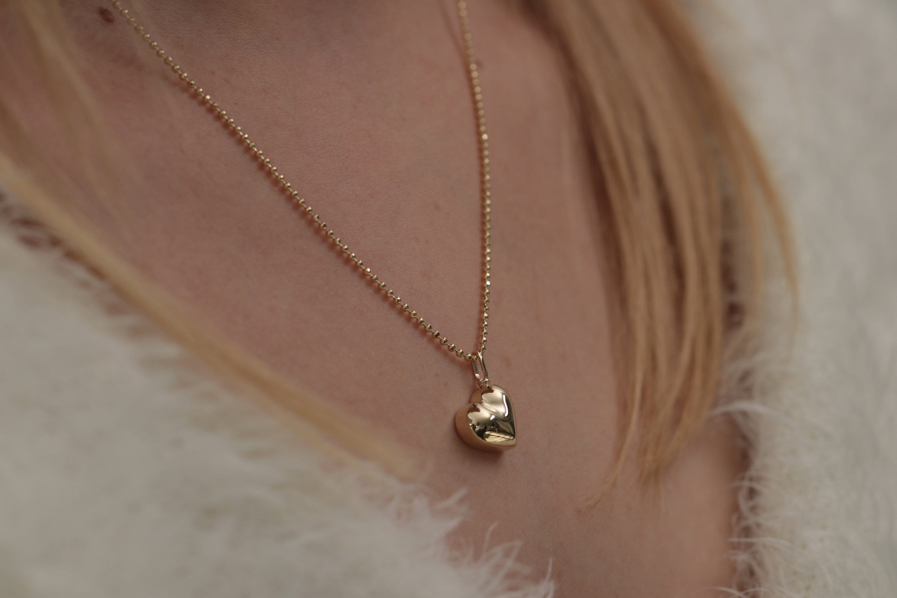 14k Gold Urn Heart Necklace/Handmade Gold Urn Heart Necklace/ Gold Personalized Heart Necklace/Solid Gold Heart Necklace