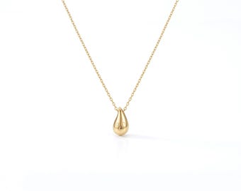 14K Guld Personligt Droppformad Halsband