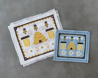 Patrón de punto de cruz Save The Bees - Descarga digital en PDF