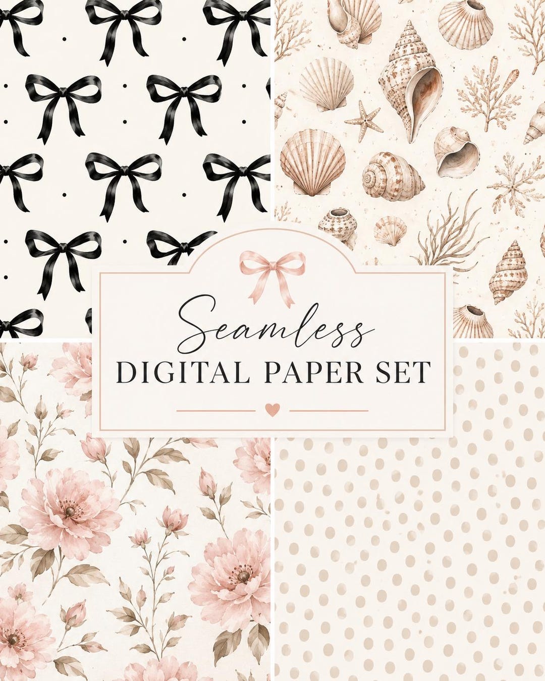 Seamless Pattern Bundle, Digital Paper, Floral Patterns - Etsy