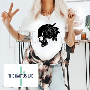 Rose Skull SVG/PNG. Halloween, duchowy, zabawa, życie pozagrobowe, horror, thriller, ładny, tatuaż