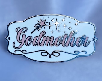 Patin Hard Emaille Pin - Geschenk für Patin / Patin - Andenken - Taufe - Erstkommunion - Konfirmation - Geburtstag