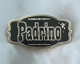 Padrino Hard Enamel Pin - Padrino Antrag - Geschenk für Pate - Andenken - Taufe - Erstkommunion - Konfirmation - Geburtstag