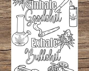 Página para colorear de cannabis