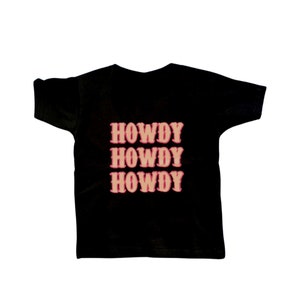 Howdy Western Toddler Shirt, Cowgirl Toddler Shirt, Western Toddler Tee, Howdy Howdy Howdy tee, pink toddler shirt, Southern Toddler Tee