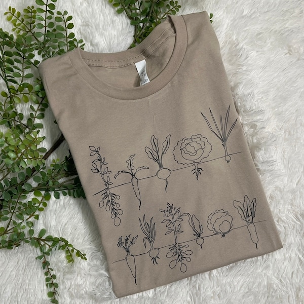 Adult Tees, Unisex T-Shirt, Vegetable Garden Tee, Gardener Tshirt, Adult Veggie T-Shirt, Planting T-Shirt, Growing Garden Tee, Gardener Gift