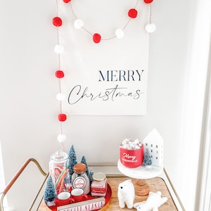 Christmas Banner Sign Home Decor, Muslin or Canvas Banner, Christmas Decor, Merry Christmas Sign