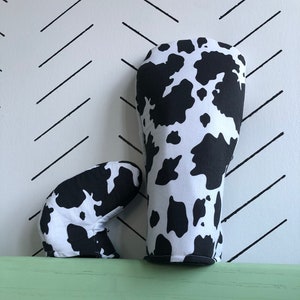 Cow Print Golf Club Head Cover | Driver, Fairway, Hybrid, Putter