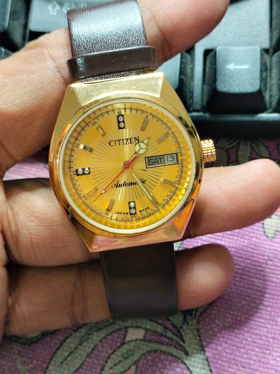 Rare Vintage Citizen Watch Automatic Mechanical Golde… Gem