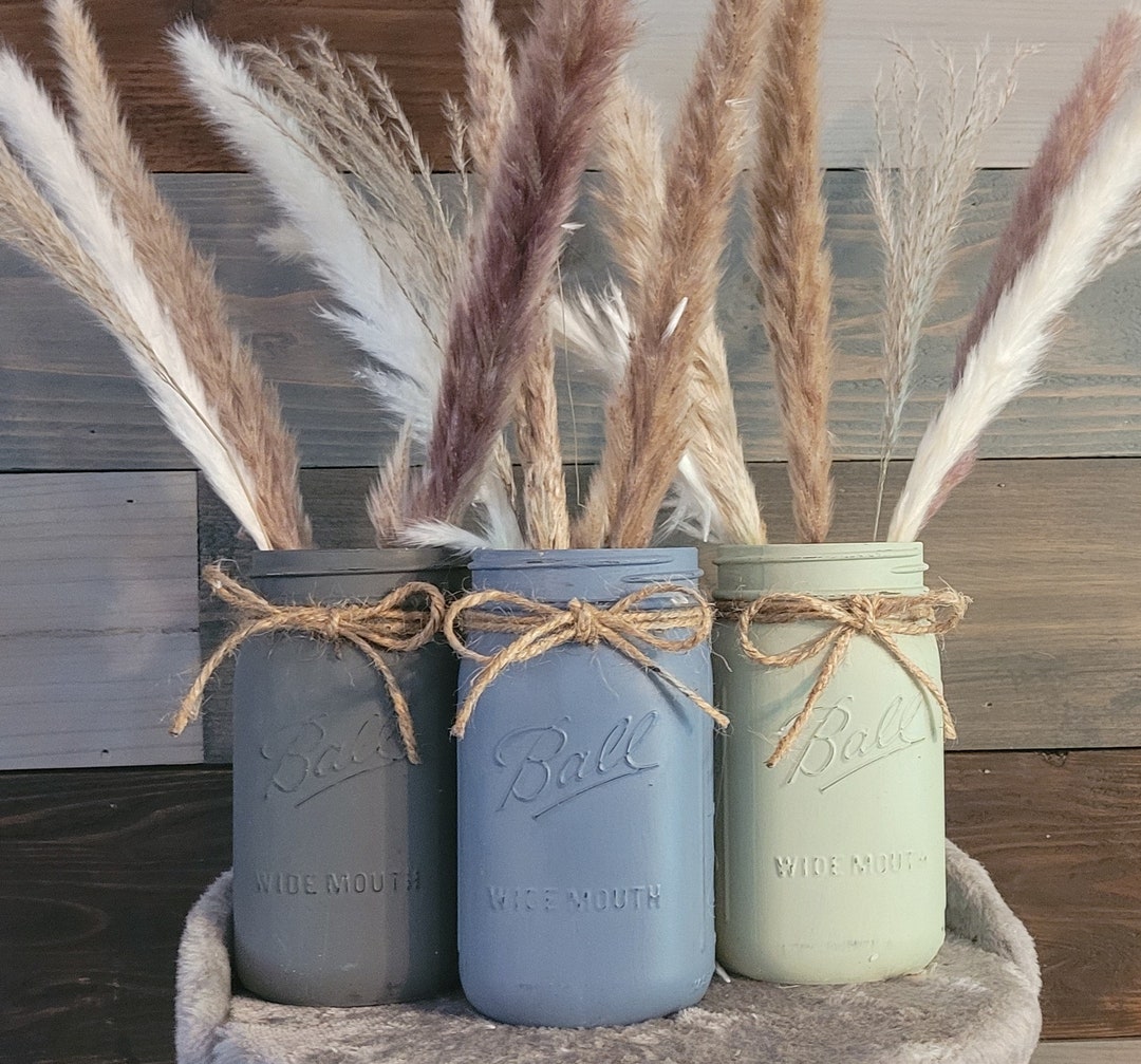 Boho Mason Jar Centerpieces Etsy