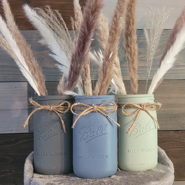 Boho Mason Jar Centerpieces