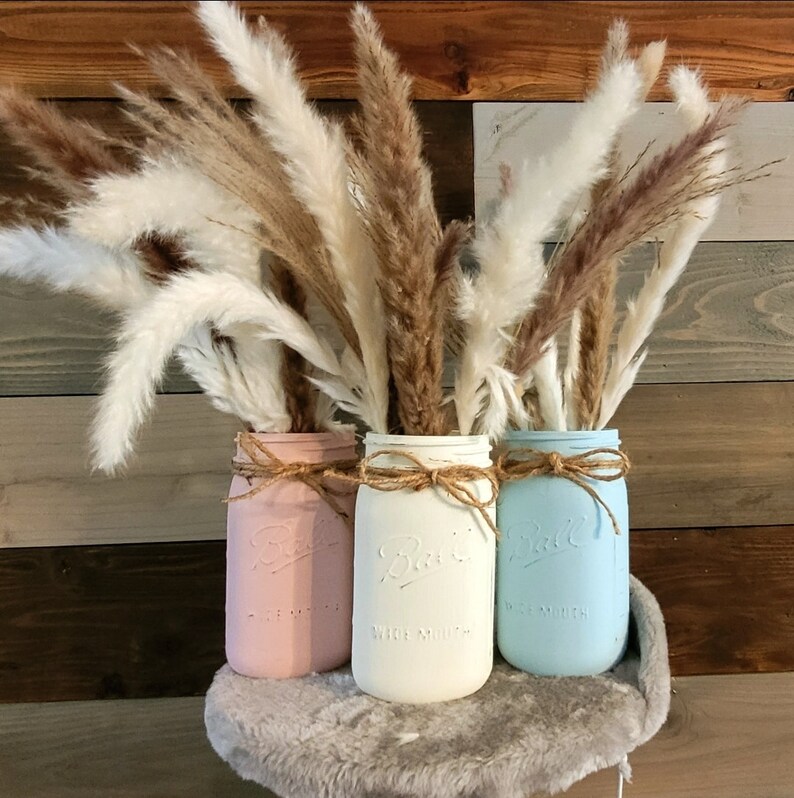 Boho Mason Jar Centerpieces Etsy