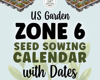 Calendrier de semis 2026 de la zone US Garden Zone 6 : guide de plantation de légumes et d'herbes aromatiques (téléchargement numérique)