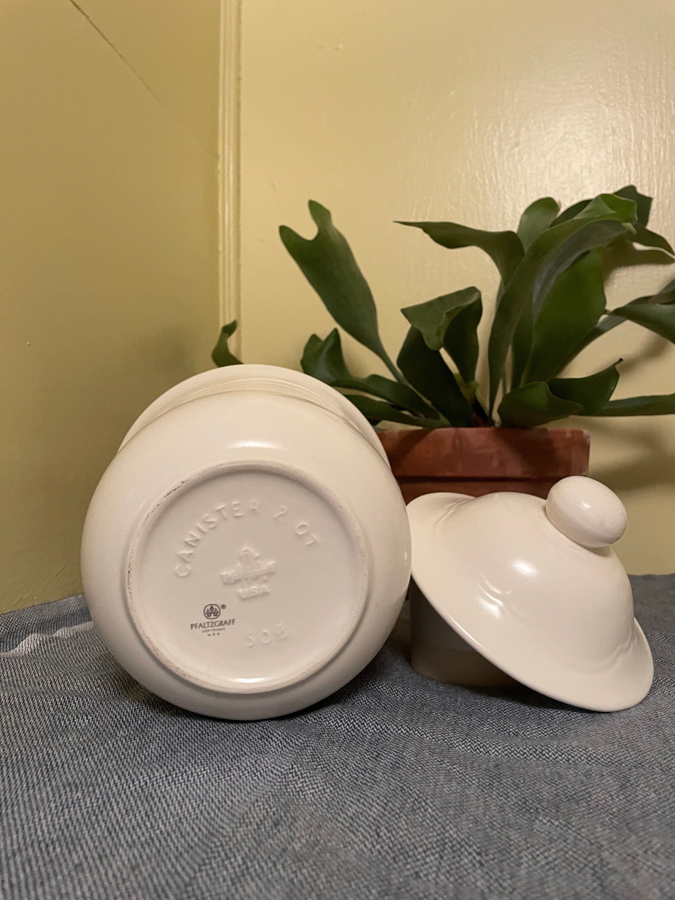 Vintage Pfaltzgraff tea Rose Canister Set 2 QT Etsy