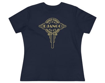 Women's Selmer Guitar Headstock Logo Django Reinhardt Gypsy Jazz T-Shirt