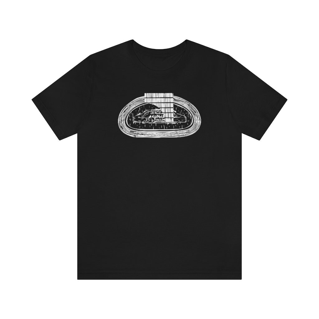 Distressed D Hole "Grande Bouche" Gypsy Jazz Black T-Shirt
