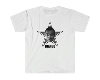 Django Reinhardt Star Gypsy Jazz Guitar T-Shirt