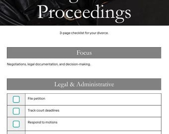 Lista de verificación para mantenerse en el buen camino durante el divorcio