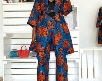 Ankara Blazers and pants trousers, Wedding Party outfit , Ankara top and trouser Women African print , women clothing, wedding guest dresses