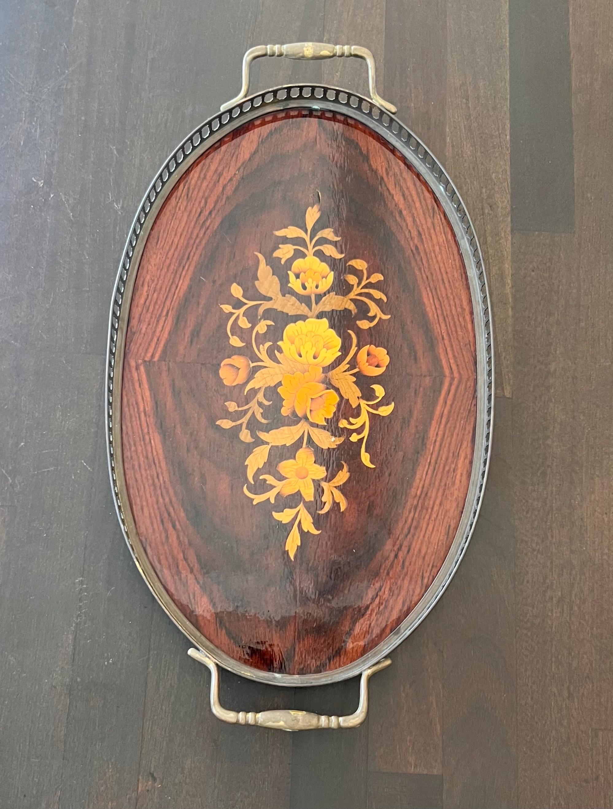 Vintage Italian Marquetry Bar Cart - Etsy