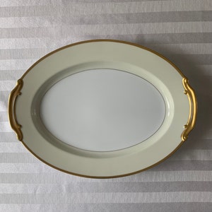 Noritake Rengold Platter 14” - Cream Gold & White Porcelain