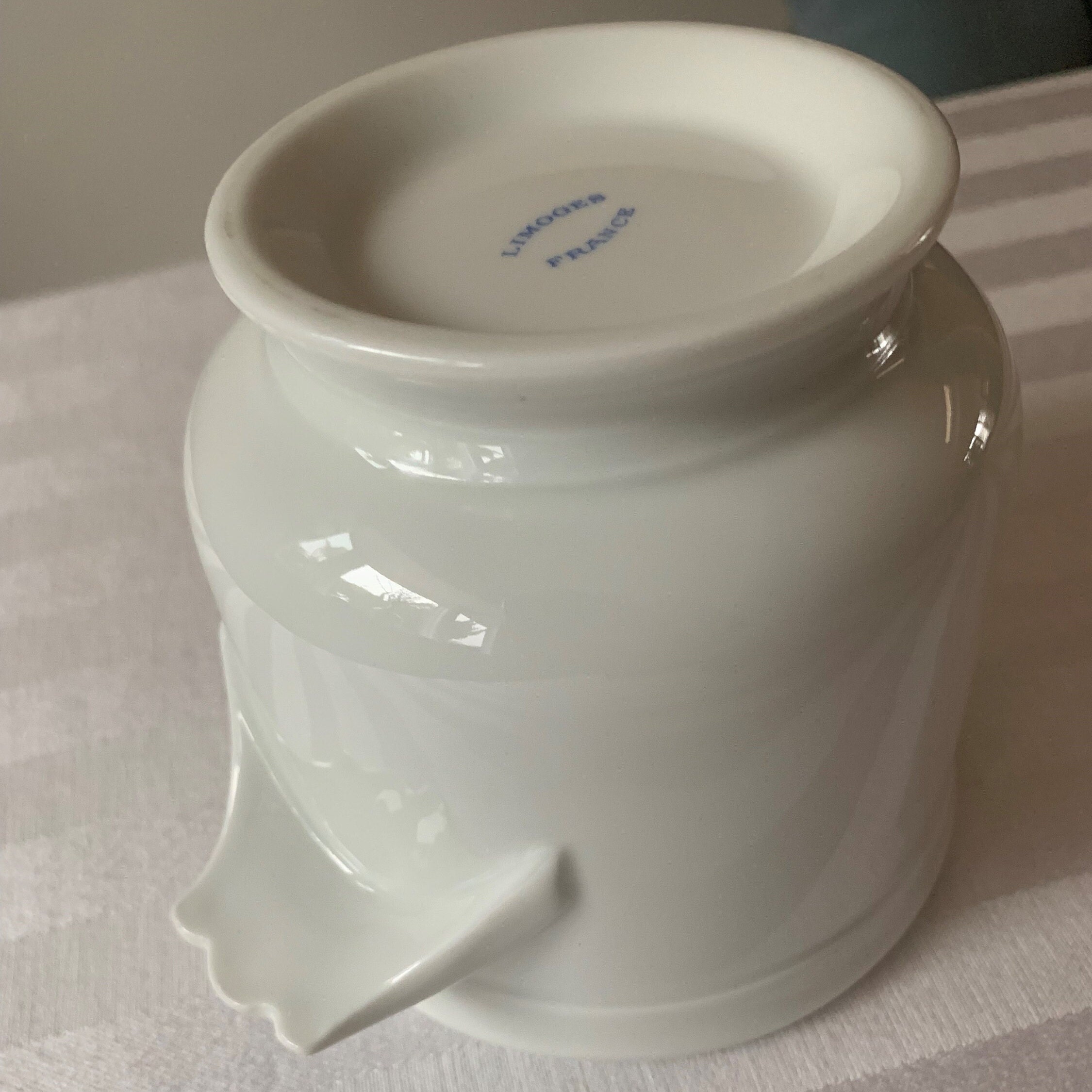 French Limoges White Ironstone Cachepot Le Blanc White Planter Etsy