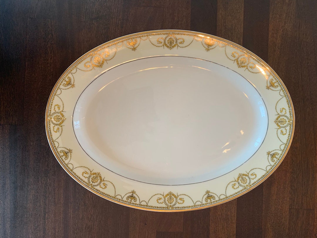Haviland Limoges Platter Eugenie Black Laurel & Swags Etsy