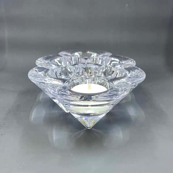 VILLEROY & BOCH - Clear Crystal Candle Holder by Villeroy and Boch