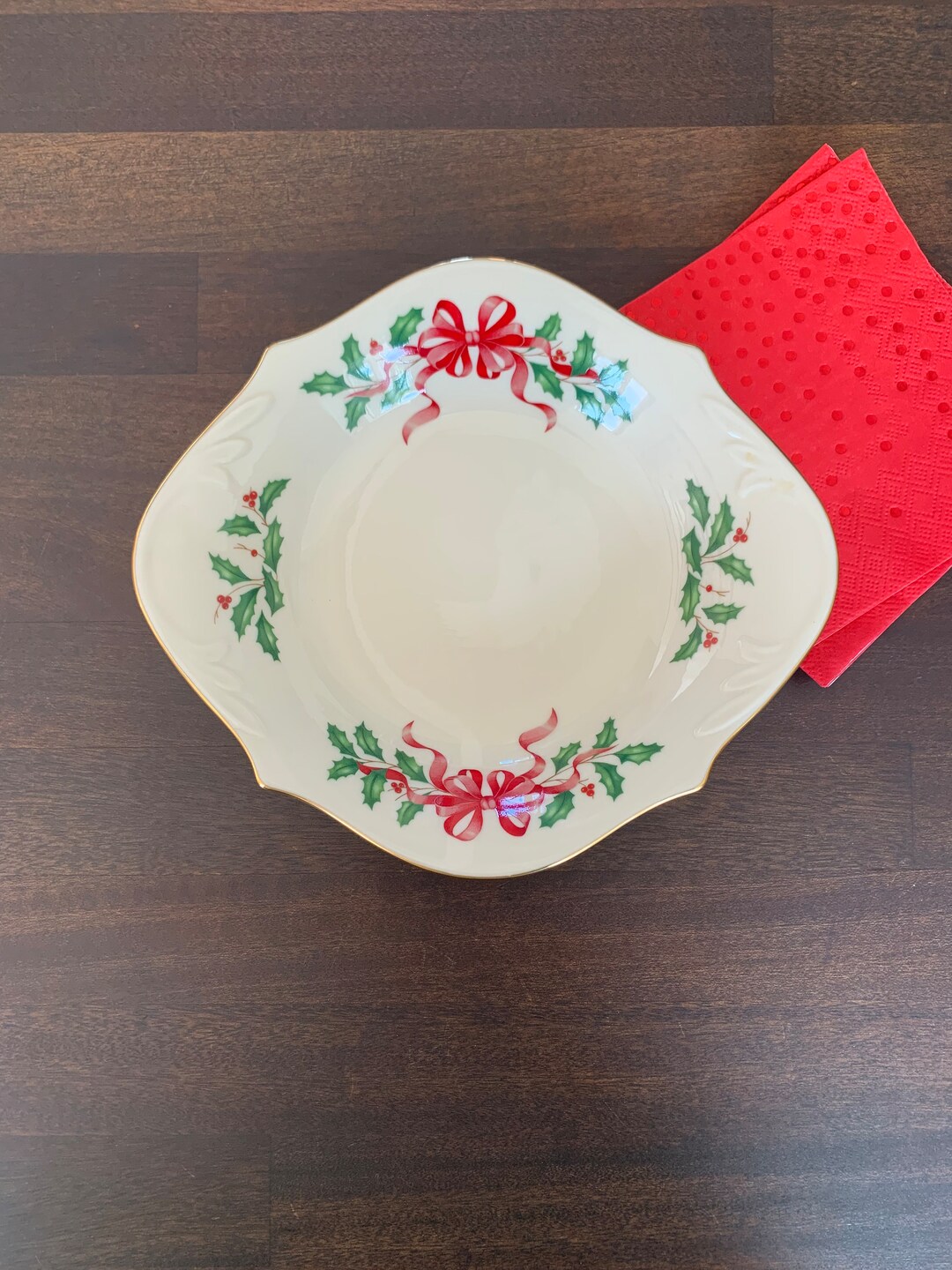 Lenox Christmas Candy Dish Etsy
