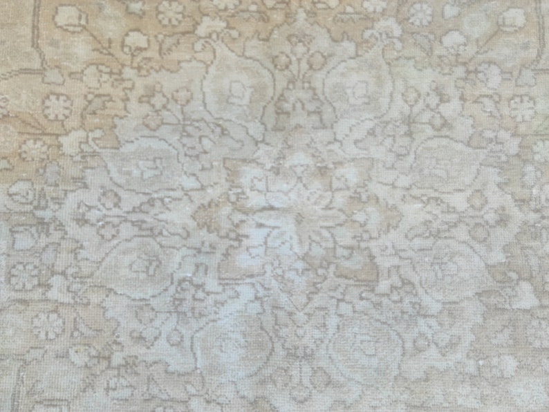 8 X 11 Vintage Neutral Rug, Large Area Rug, Oushak High Quality Rug