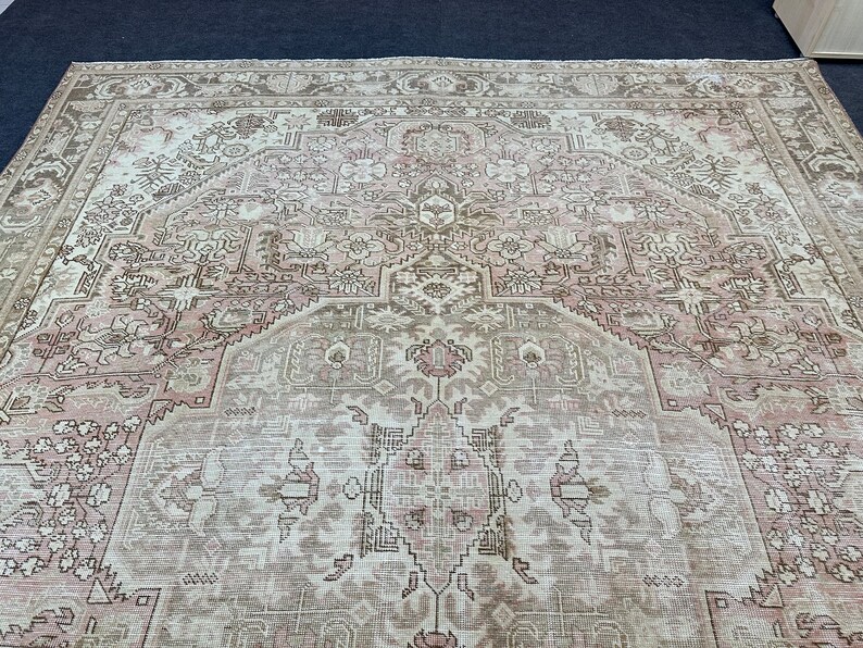 9.65 X 12'50 Neutral Area Rug Extra Large Area Rug Etsy