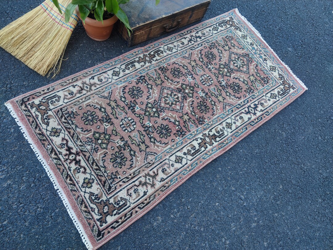 2x3 Vintage Small Rug, Handmade Wool Rug, Small Area Rugs, Home Decor ...