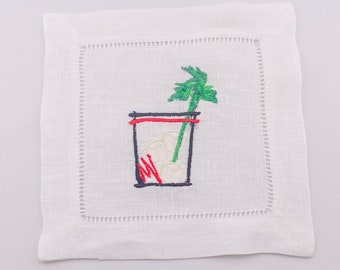 Bloody Mary Linen Cocktail Napkins - Set of 4