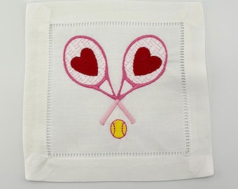 Valentine Tennis Cocktail Napkins