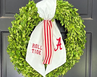 Alabama / Roll Tide Sash for Wreath - Ribbon Not Included