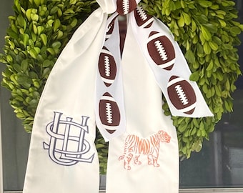 LSU Sash for Wreath - Ribbon Available