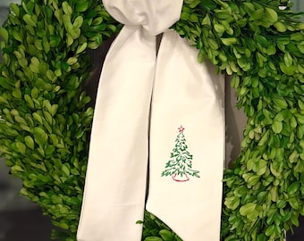 Christmas Tree Wreath Sash