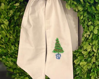 Holiday Tree Wreath Sash